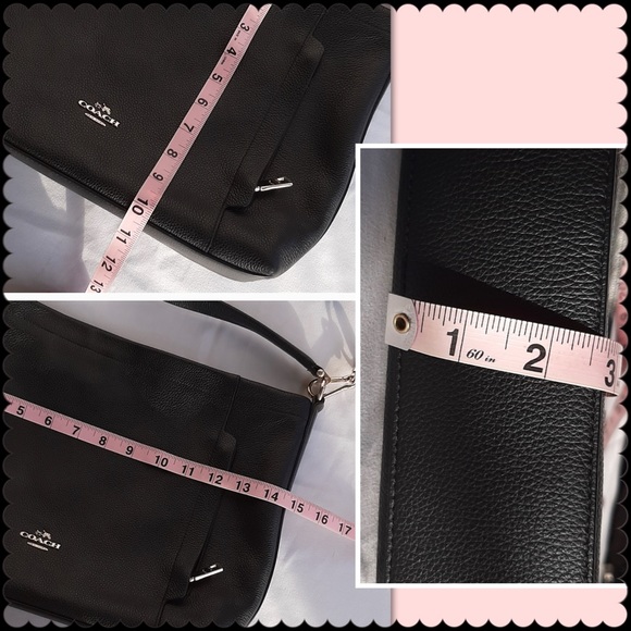 Coach Black Pebbled Leather Hobo Bag - Picture 7 of 15